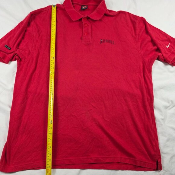 Nike Team x Angels Mens Size 2XL Red Polo Shirt Short Sleeve Lightweight Dri Fit - Picture 8 of 9